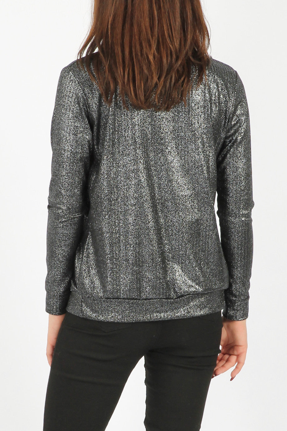 Metallic bomber jakke