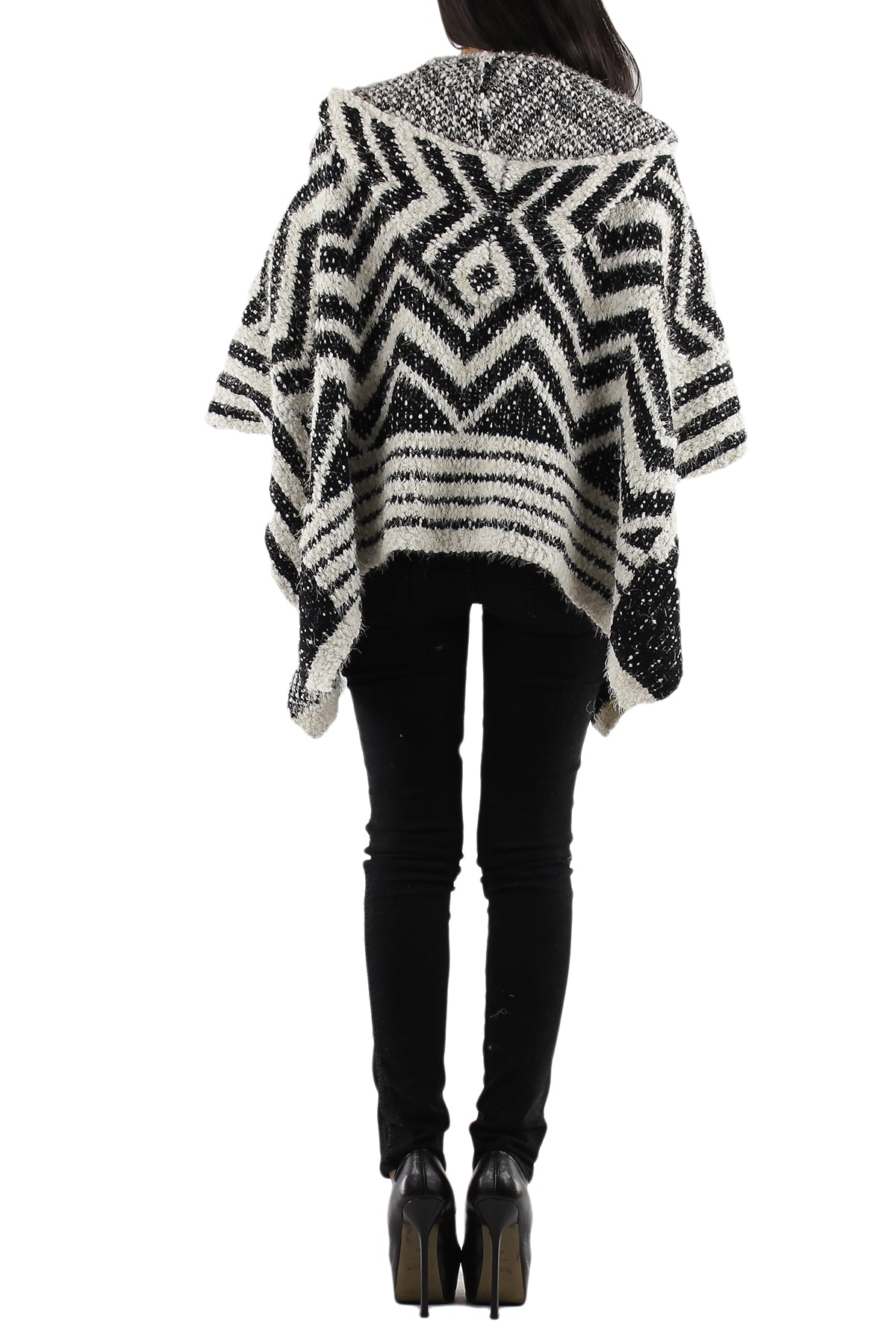 Oversize poncho - Cardigan med knapper